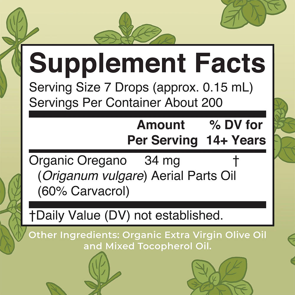 MaryRuth's - Organic Oil Of Oregano Liquid Drops - 30ml