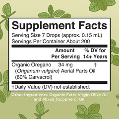 MaryRuth's - Organic Oil Of Oregano Liquid Drops - 30ml