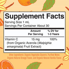 MaryRuth's - Organic Toddler Vitamin C Liquid Drops - Orange Vanilla - 30ml