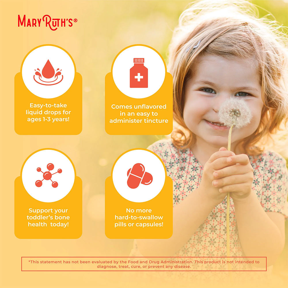 MaryRuth's - Mary Ruth's Toddler Vitamin D3+K2 Organic Liquid Drops