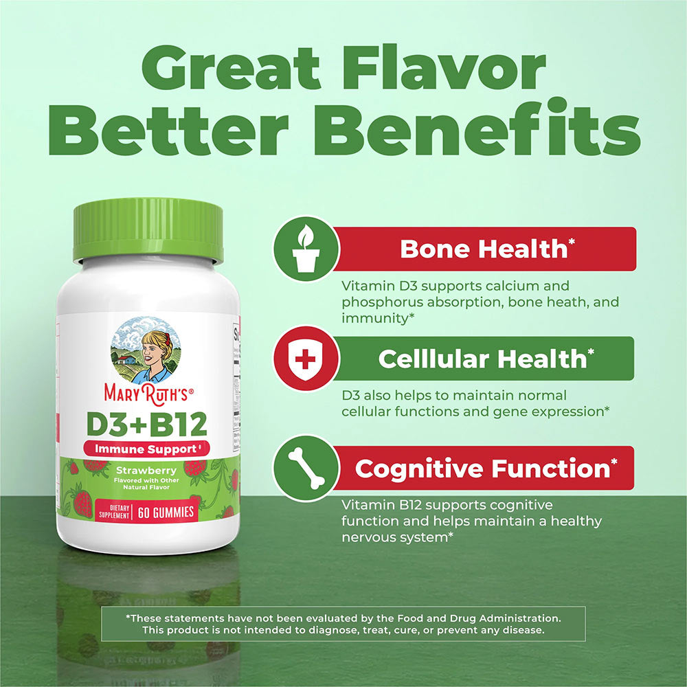 MaryRuth's - Mary Ruth's - D3 + B12 Gummies