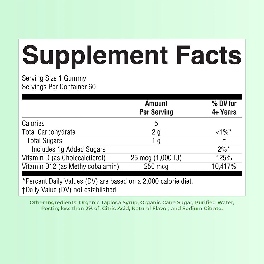 MaryRuth's - Mary Ruth's - D3 + B12 Gummies