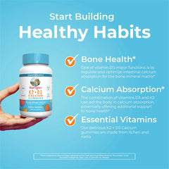 MaryRuth's - K2 + D3 Calcium Gummies - Peach Mango Apricot - 60 Gummies