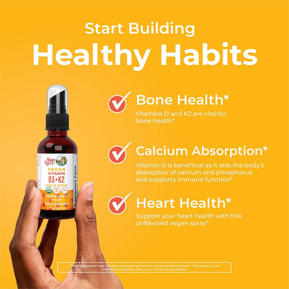 MaryRuth's - Mary Ruth's Toddler Vitamin D3+K2 Organic Liquid Drops