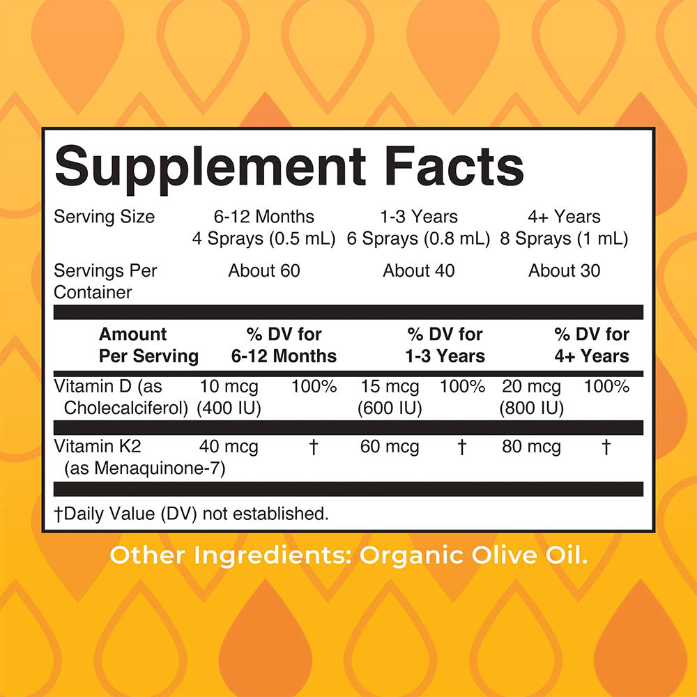 MaryRuth's - Mary Ruth's Toddler Vitamin D3+K2 Organic Liquid Drops