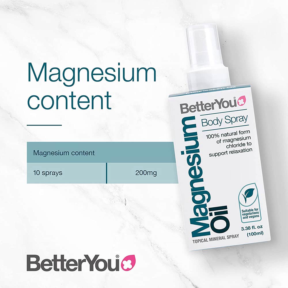 Magnesium Oil Original – Baksida med näringsinformation