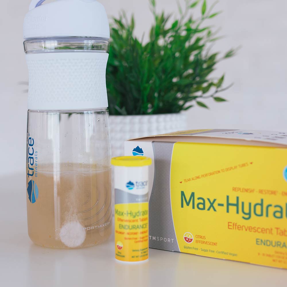 Trace Minerals - Max-Hydrate Endurance - Citrus - 10 Effervescent Tabs - 10 Tabs / 1.59oz (45g)