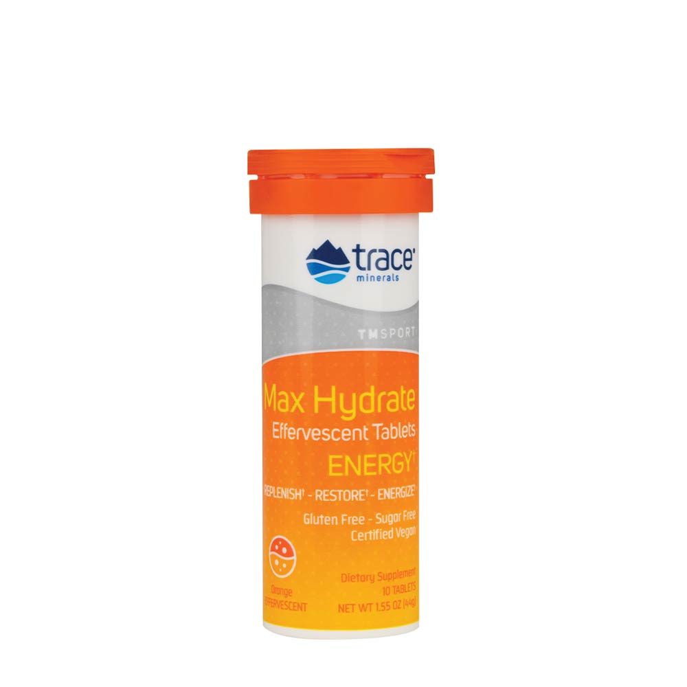 Trace Minerals - Max-Hydrate Energy - Orange - 10 Tabs