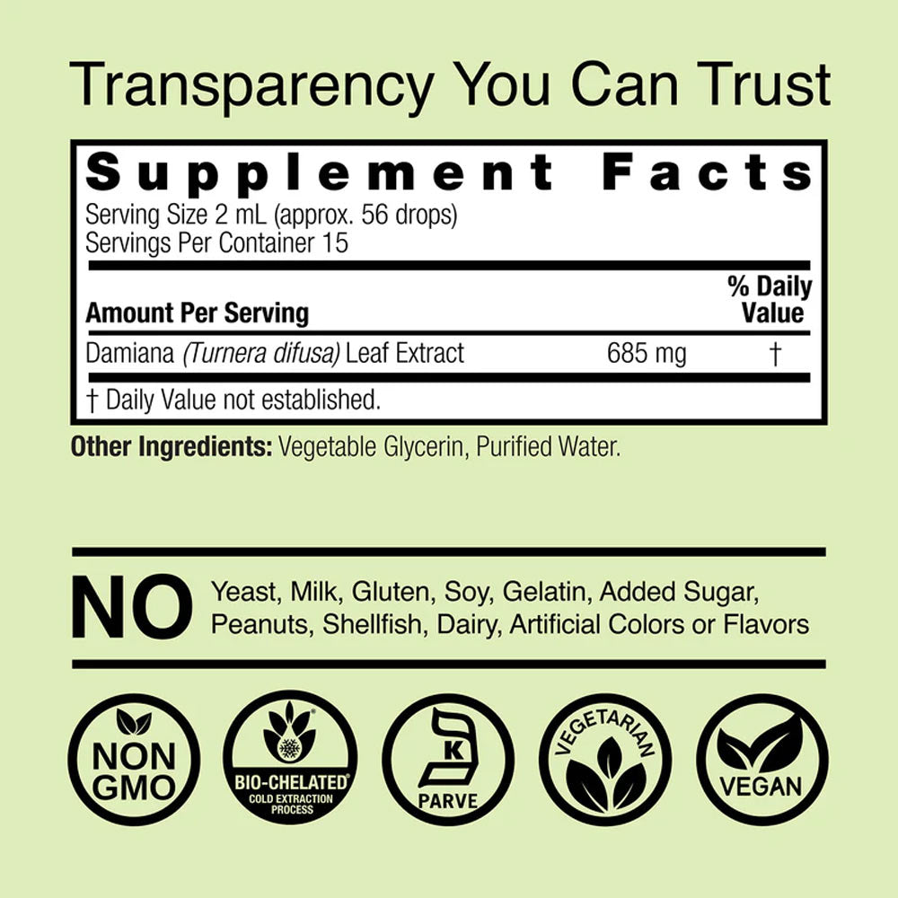 Nature's Answer - Damiana Extract - 1 Fl oz
