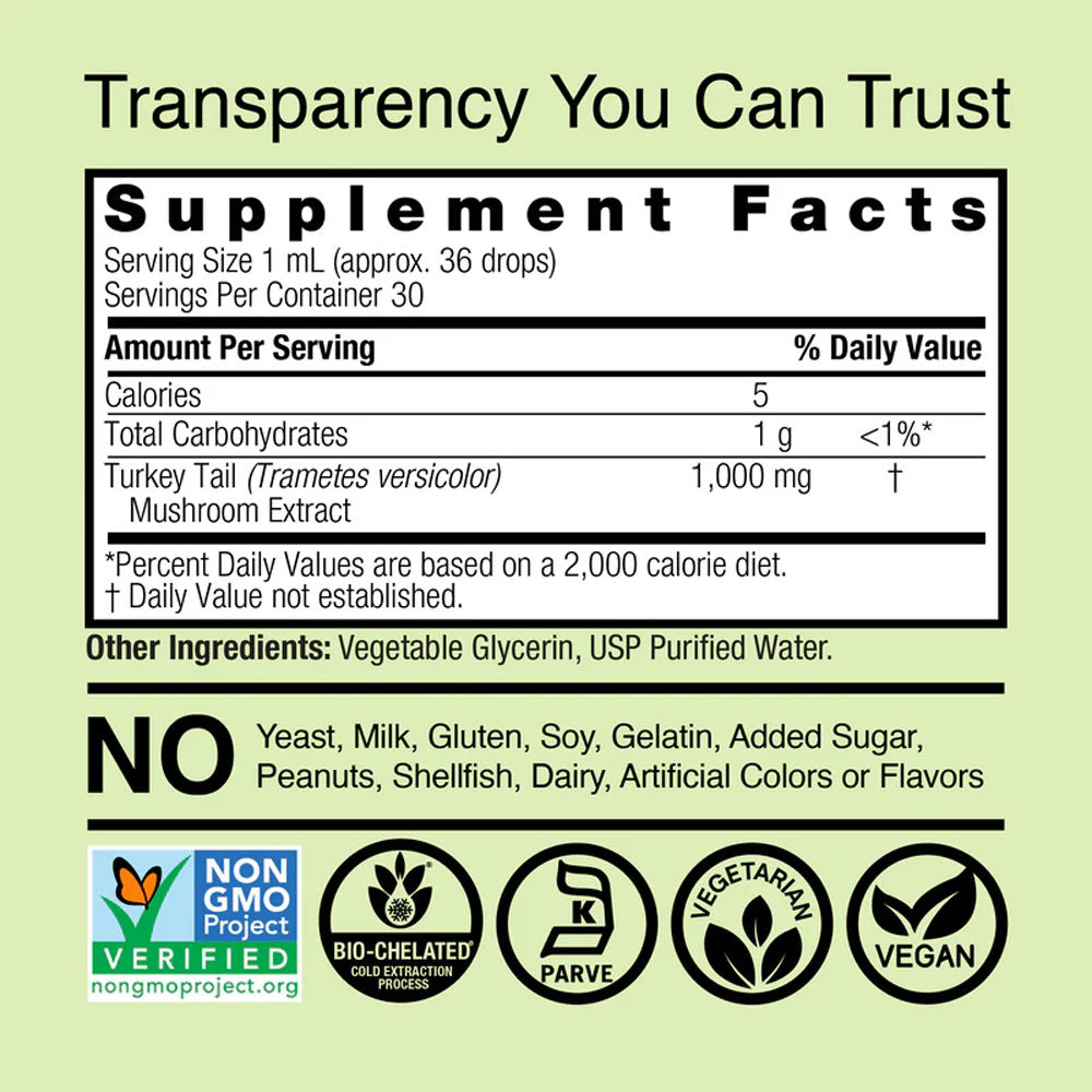Nature's Answer - Turkey Tail Mushroom Extract - 1 Fl oz