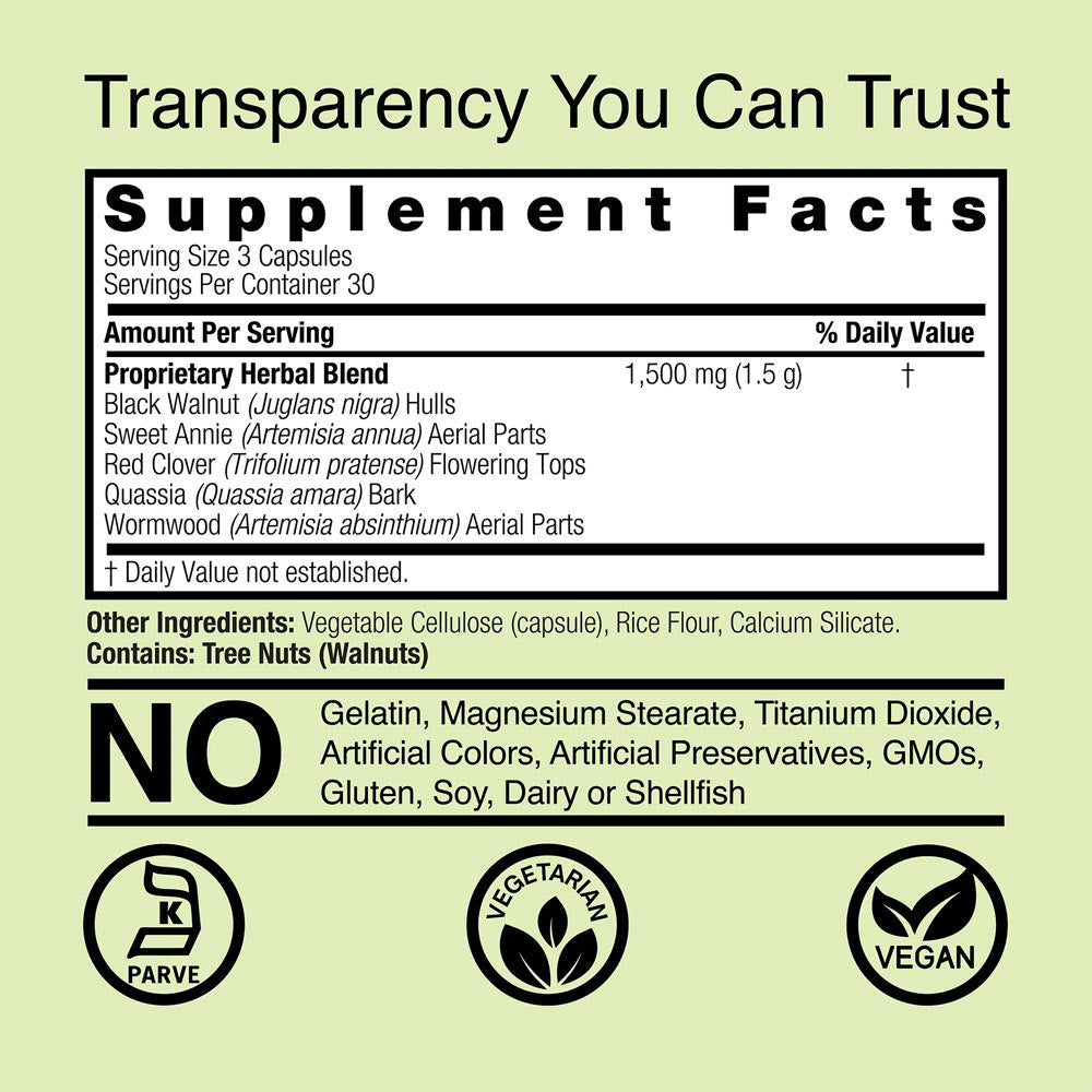 Nature'S Answer - Black Walnut & Wormwood - 90 Vcaps