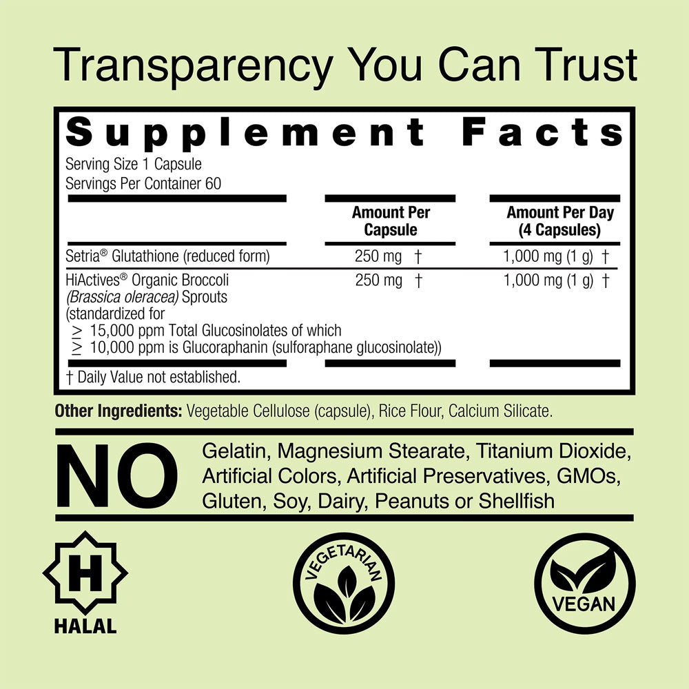 Nature's Answer - Brocco-Glutathione - 60 Vcaps