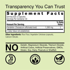 Nature's Answer - Dandelion Root - 90 Vcaps