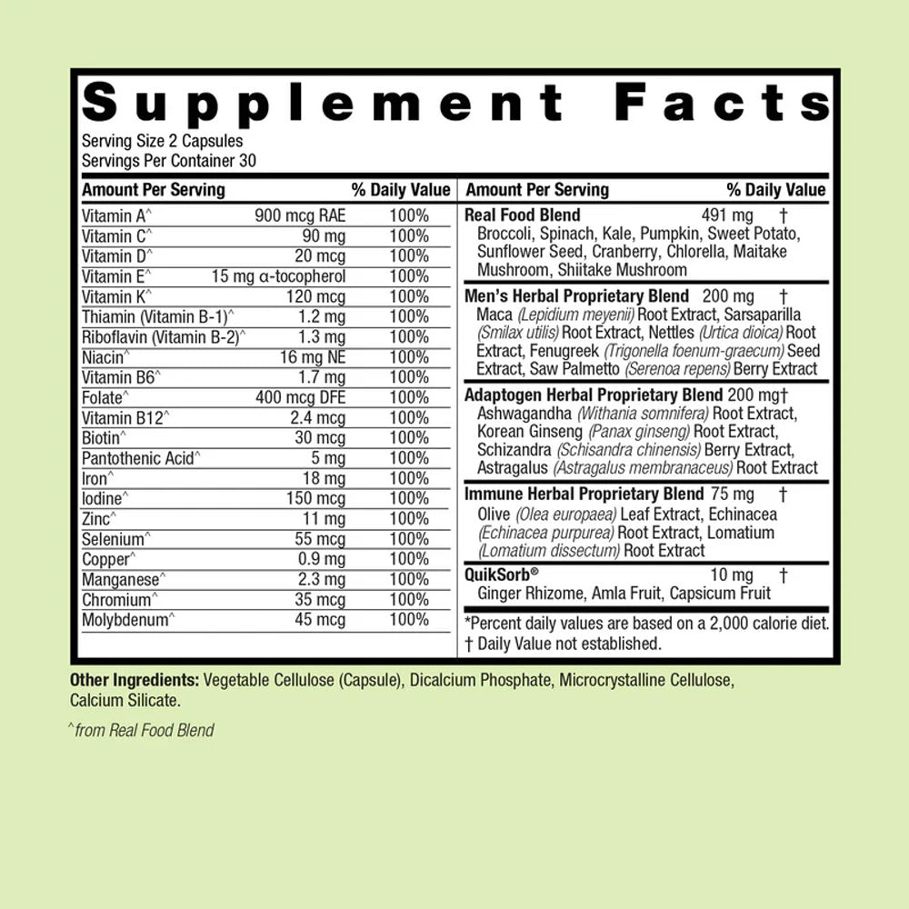 Nature's Answer - Men'S 100 Multivitamin - 60 Vcaps