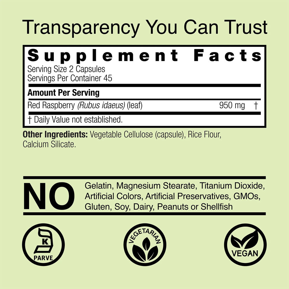 Nature's Answer - Red Raspberry - 90 Vcaps