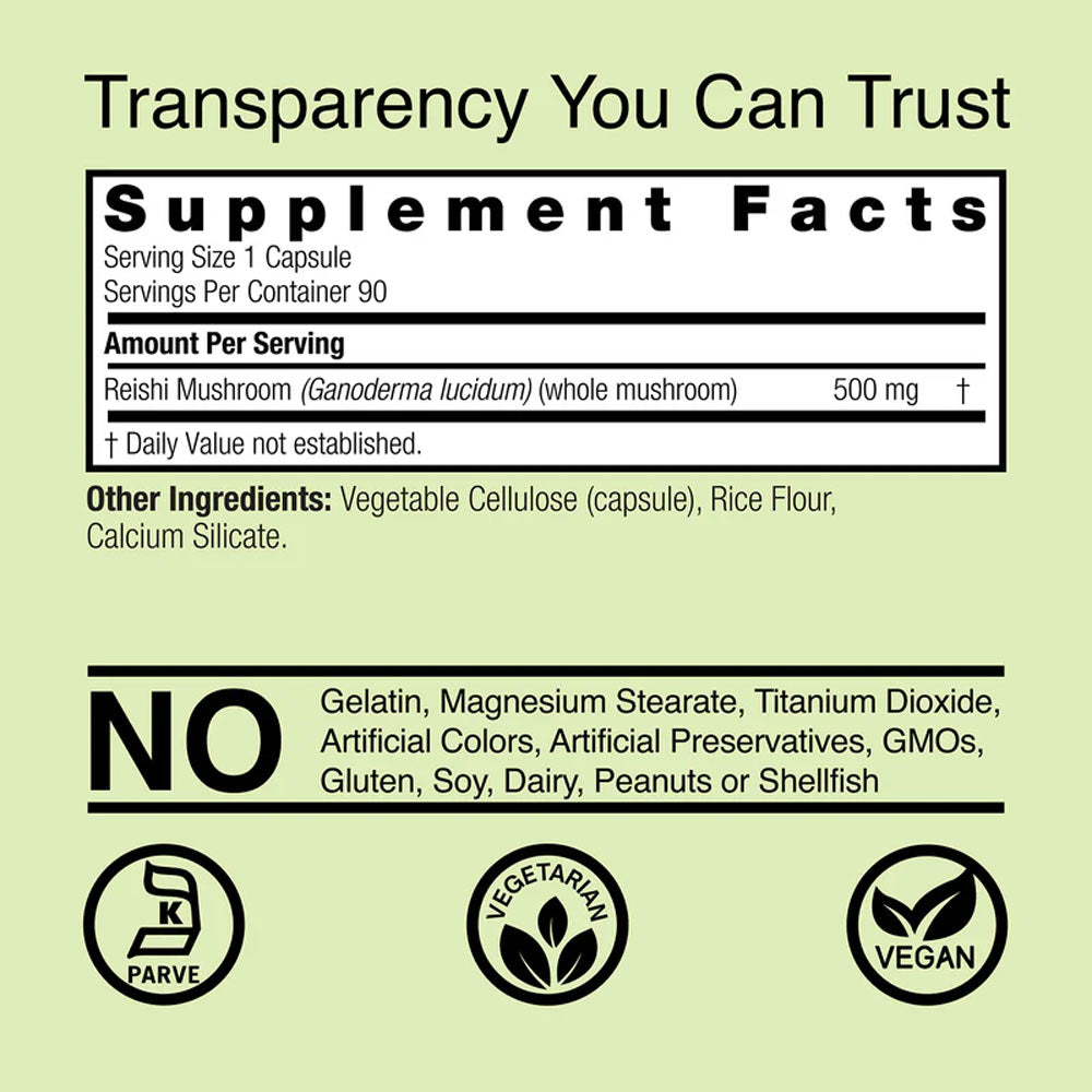 Nature's Answer - Reishi Mushroom - 90 Vcaps