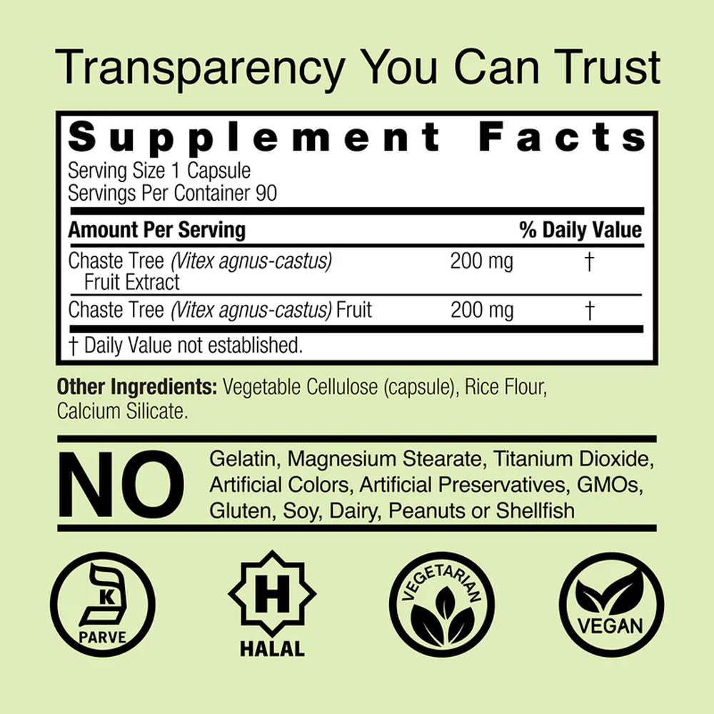 Nature's Answer - Chasteberry Vitex Agnus-Castus - 90 Vcaps