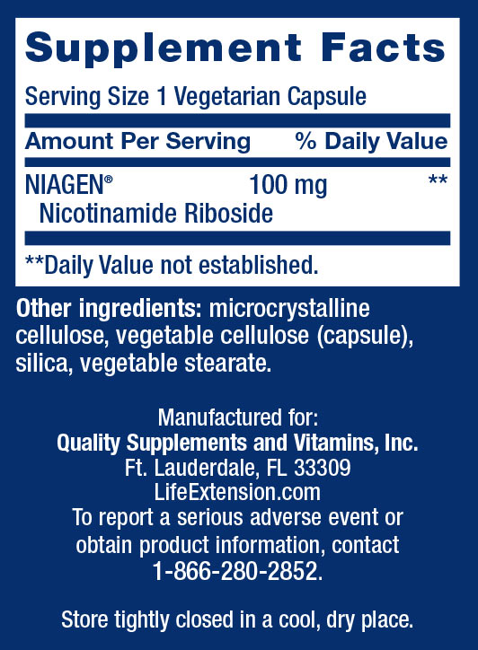 Life Extension - Nad+ Cell Regenerator - 30 Vcaps