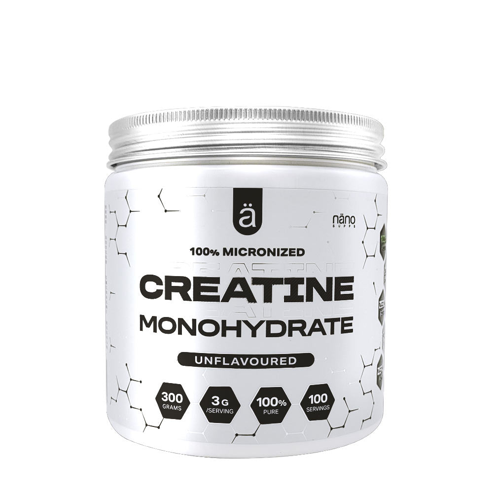 Nanosupps Creatine Powder öppen förpackning
