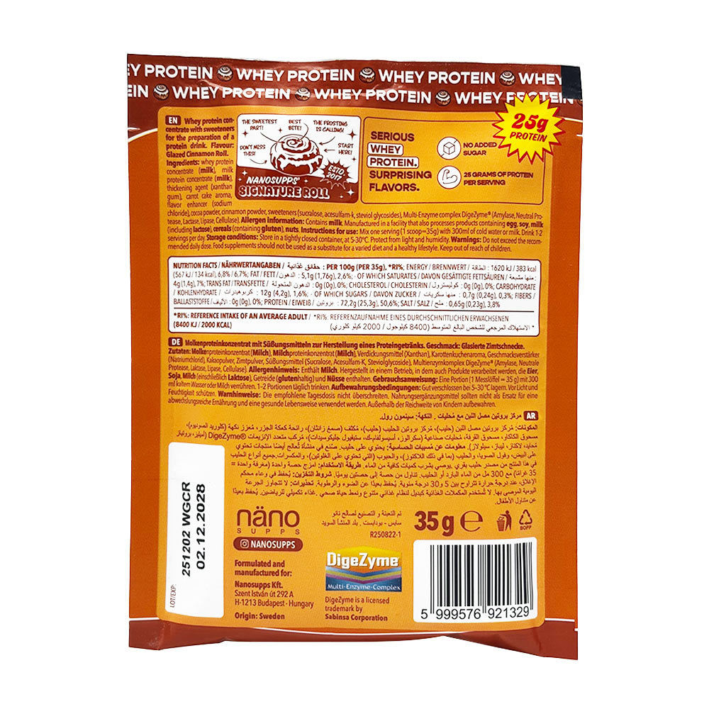 Nanosupps - Whey Protein Glazed Cinnamon Roll