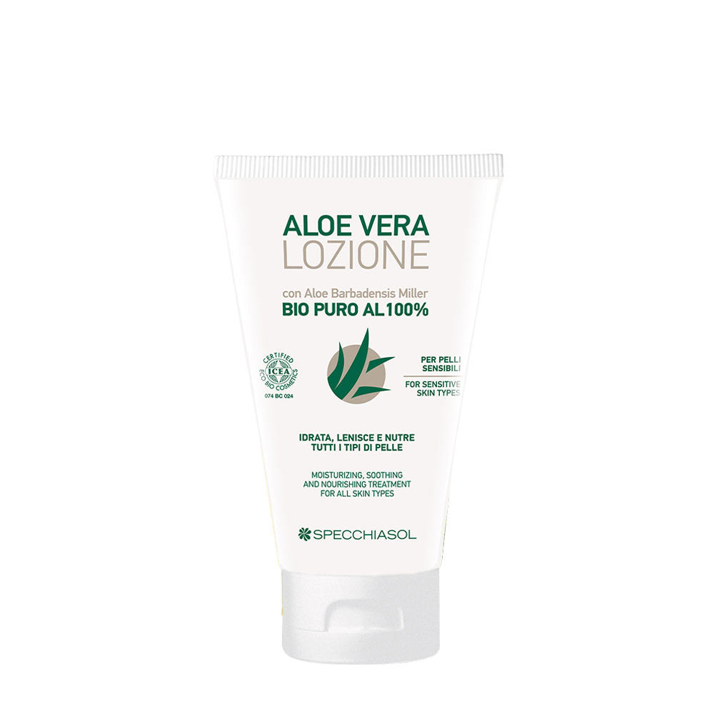 Aloe Vera Lotion – Straffande Kroppsmoisturisering öppen flaska