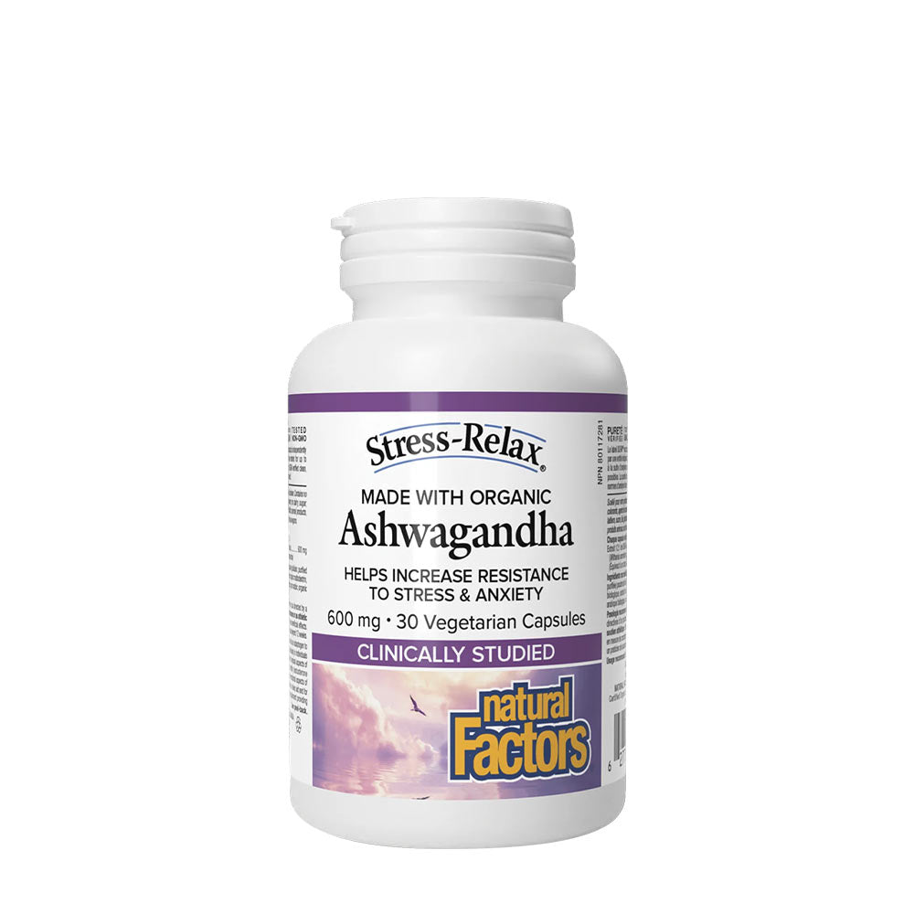 Natural Factors Stress-Relax Ashwagandha baksida näringsfakta