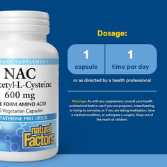 Natural Factors - N-Acetyl-L-Cystein (NAC) 600mg