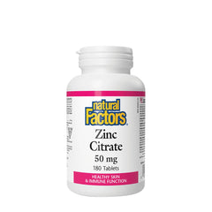 Natural Factors - Zinkcitrat 50mg - 180 tabletter