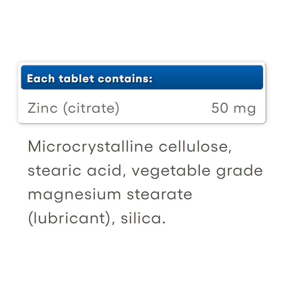 Natural Factors Zinc Citrate ingredienser
