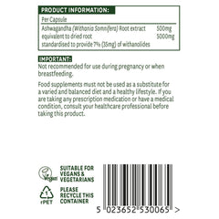 Natures Aid - Ashwagandha - 30 Caps (KORT DATUM 2026-08-30)