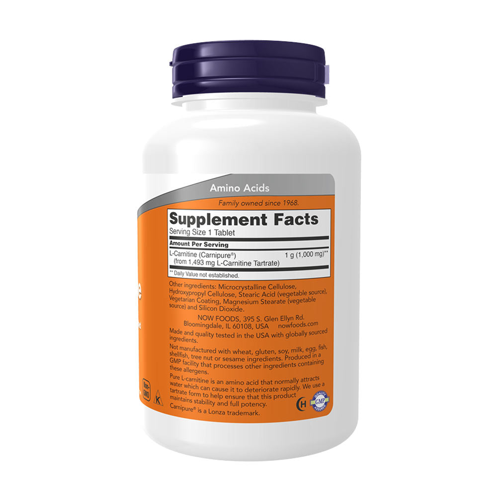 L-Karnitin 1000 mg – 100 tabletter baksida