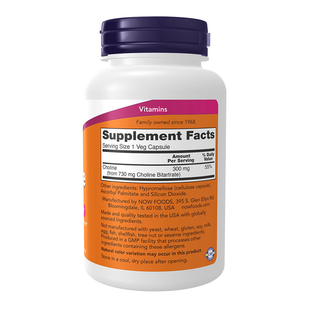 NOW Foods Choline baksida