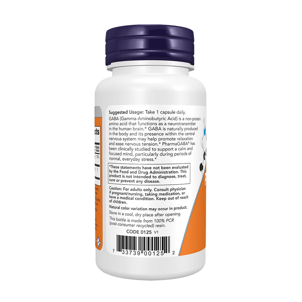 NOW Foods - PharmaGABA® - GABA Relaxation Support