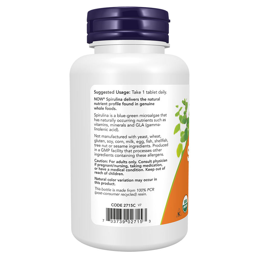 NOW Foods - Spirulina, 500 mg - 500 tabletter