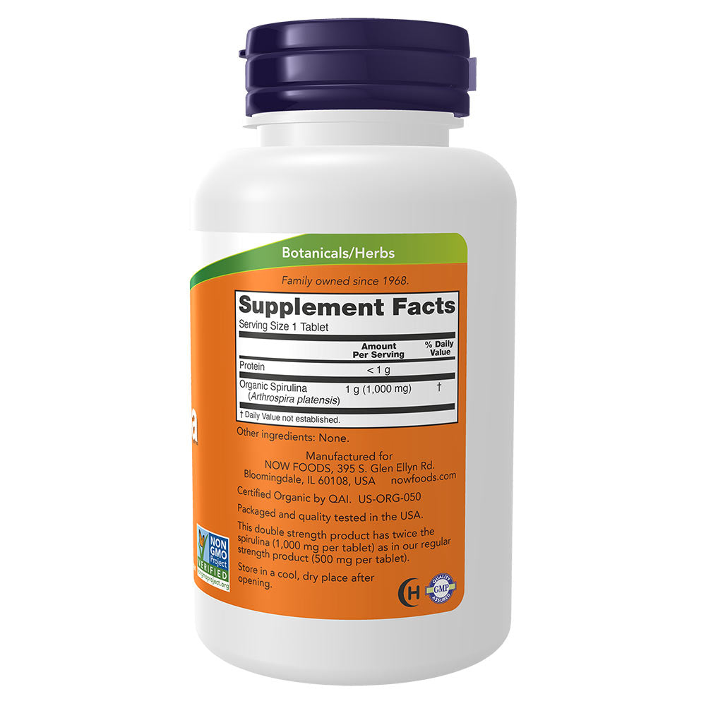 NOW Foods - Spirulina, 500 mg - 500 tabletter