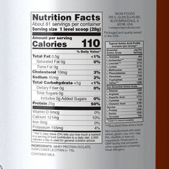 NOW Foods - Whey Protein Isolate, Unflavored - 2268g