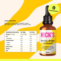 Nick'S Caramel 50ml baksida