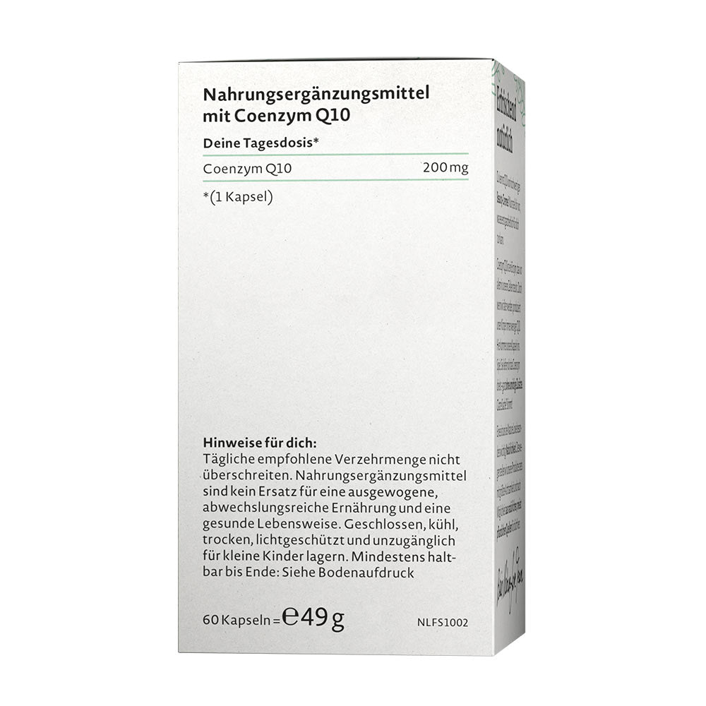 Nature Love Coenzyme Q10 baksida