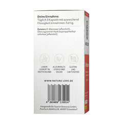 Nature Love D-Mannose ingredienser etikett