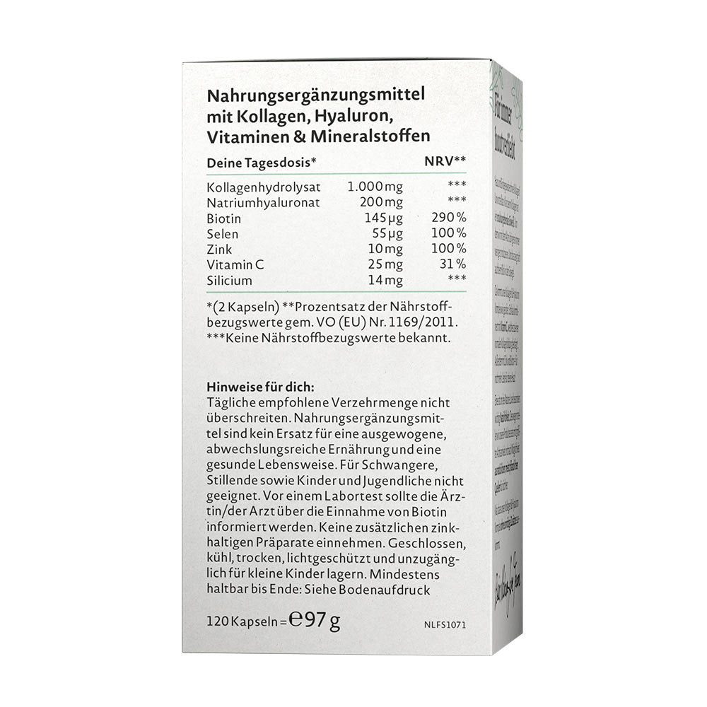 Nature Love Collagen & Hyaluronic Acid Complex baksida