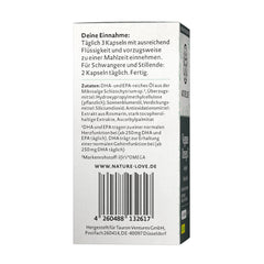 Vegan Omega-3 Algeolja ingredienser etikett