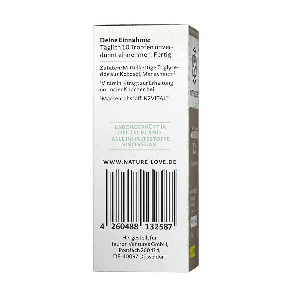 Vitamin K2 Drops ingredienser och dosering
