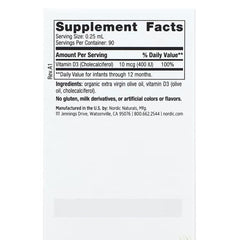 Nordic Naturals - Baby'S Vitamin D3, 400IU - 22.5ml.