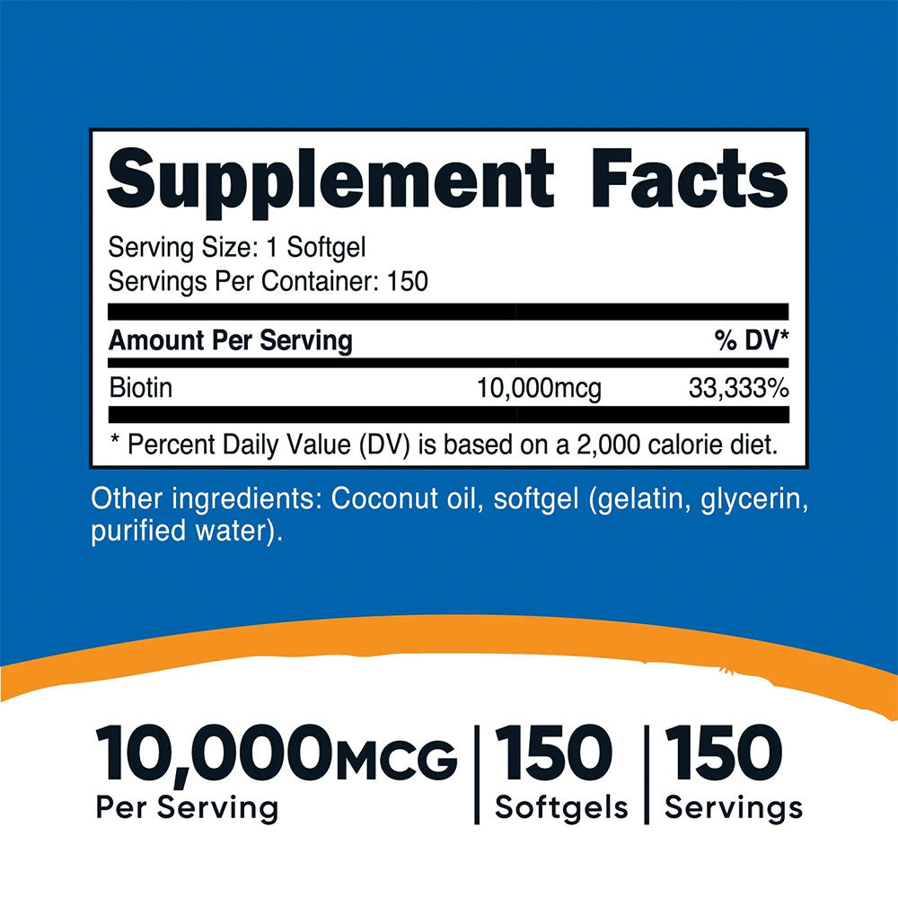 Nutricost - Biotin Vitamin B7 10,000mcg