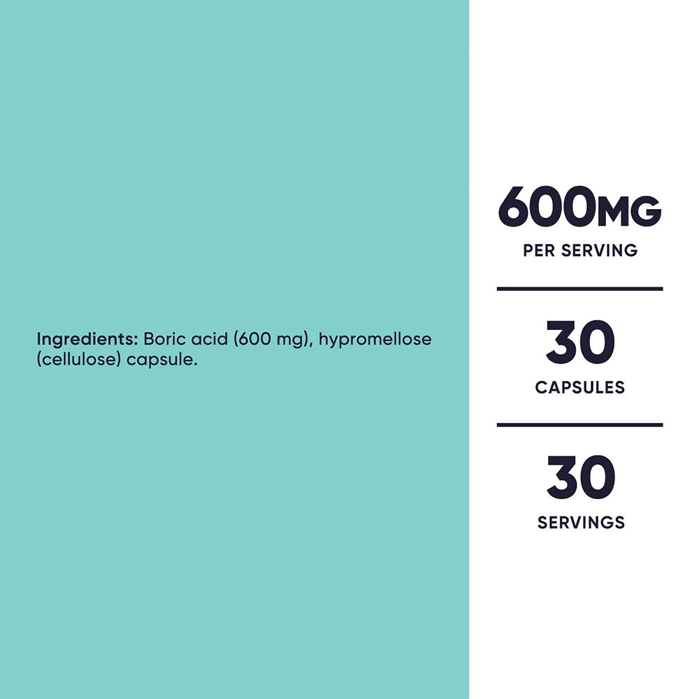 Nutricost - Women - Boric Acid Vaginal Suppository - 30 Caps