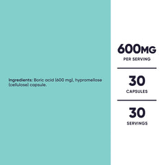 Nutricost - Women - Boric Acid Vaginal Suppository - 30 Caps