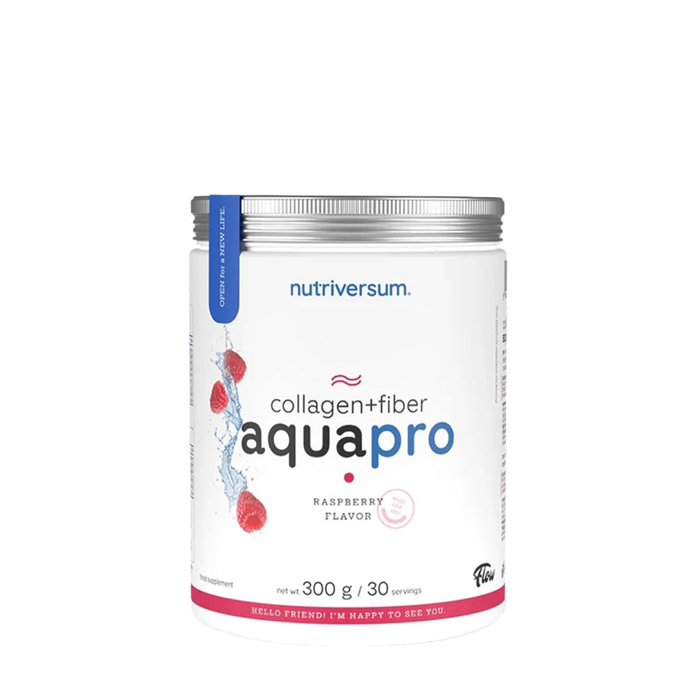 Nutriversum - Aquapro Collagen + Fiber - Raspberry - 300g