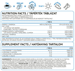 BCAA + Gluta – Aminosyrakomplement ingredienser