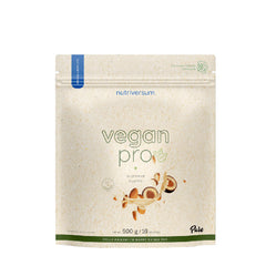 Nutriversum Vegan Pro protein powder package, 500g, plant-based protein supplement, Pure flavor.