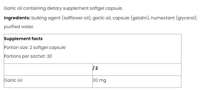 Nutriversum - Valkosipuliöljy - 14g / 60 Kapselia